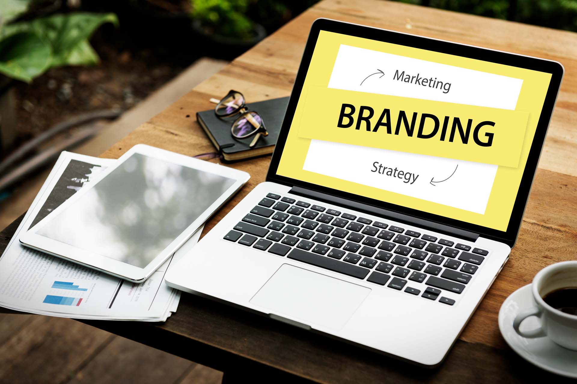 strategia di branding marketing business graphic design