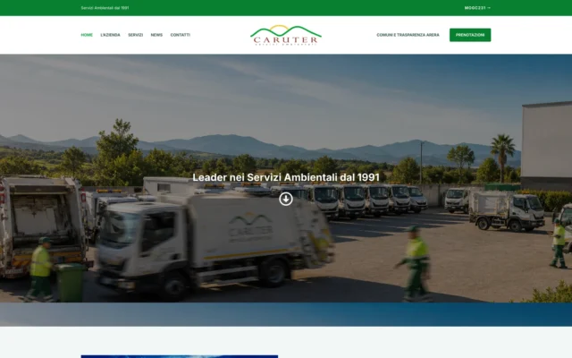 Sito web Caruter S.r.l. per servizi ambientali e gestione rifiuti