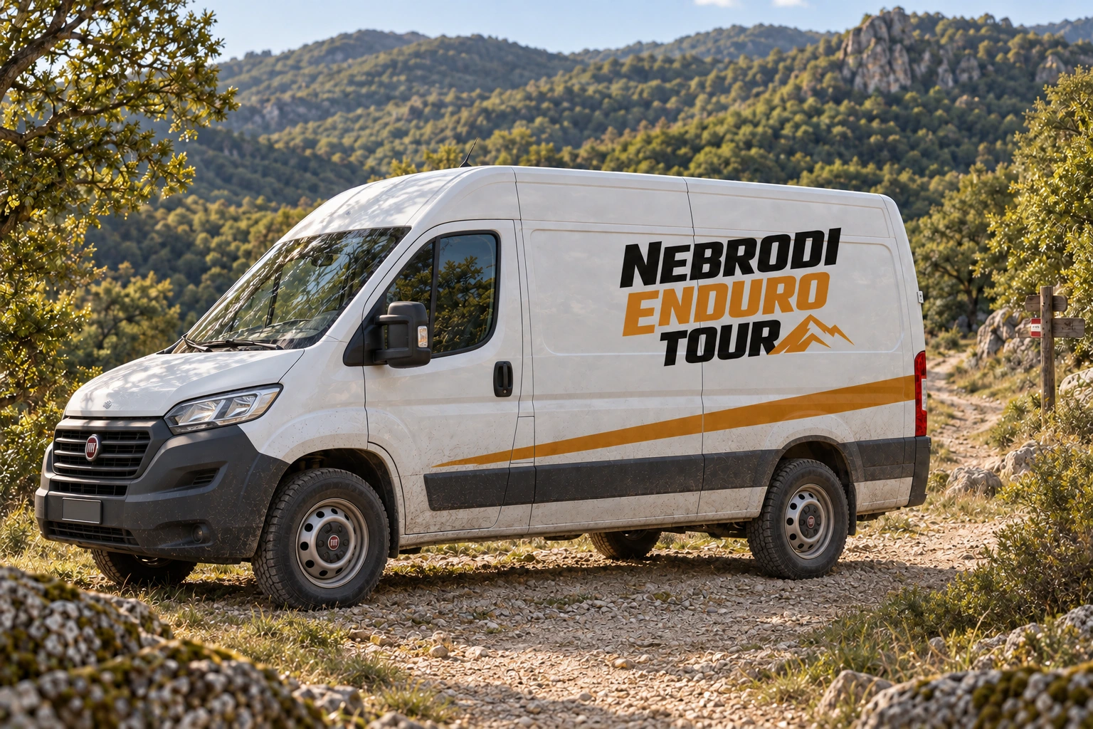 Nebrodi Enduro Tour — Support van mockup