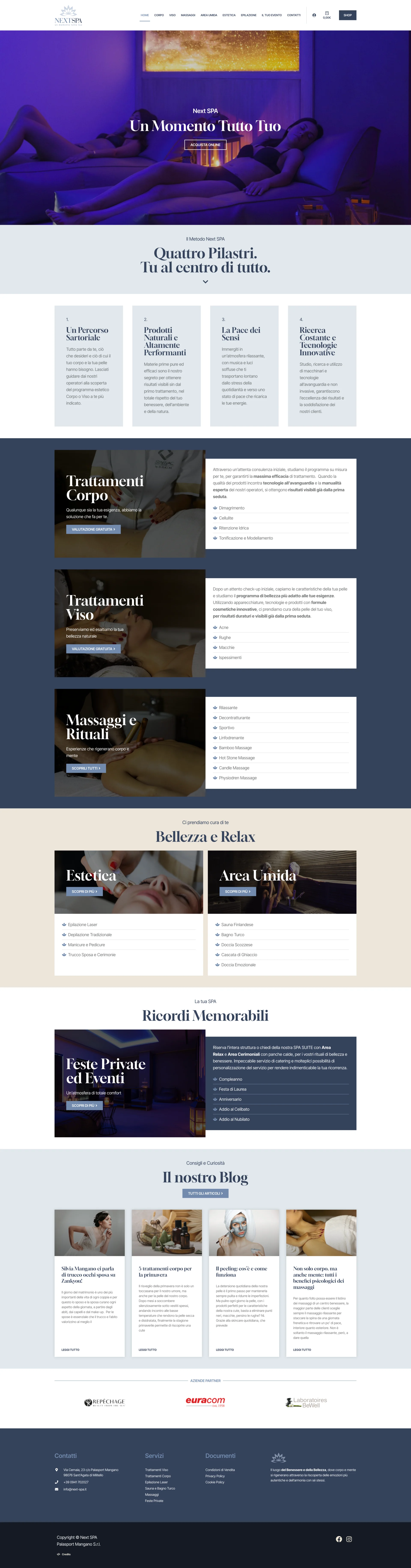 Sito Next SPA — versione desktop