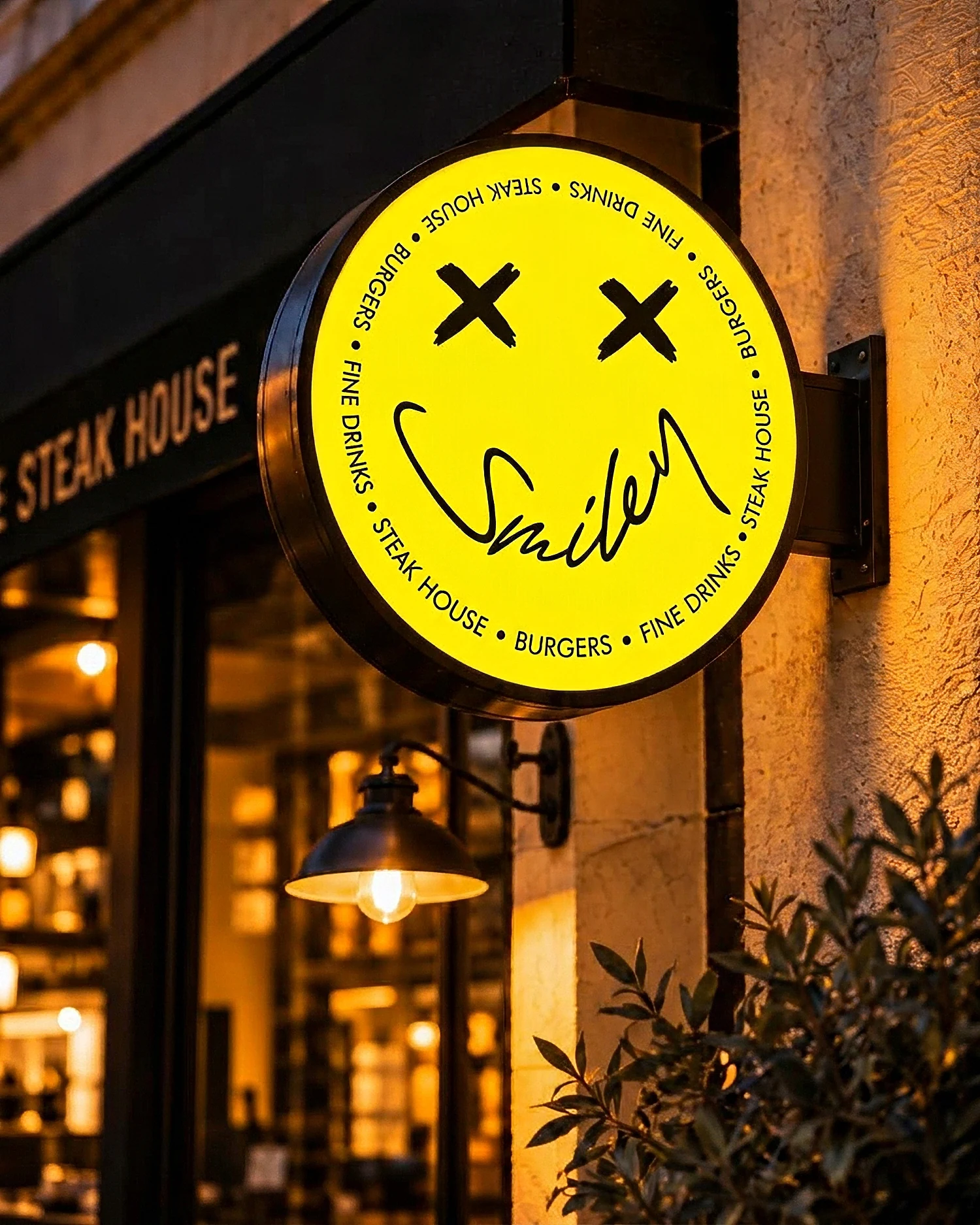 Logo Smiley Steak House: insegna